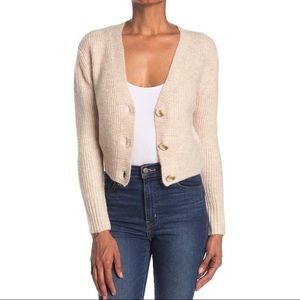 Light pink cropped cardigan